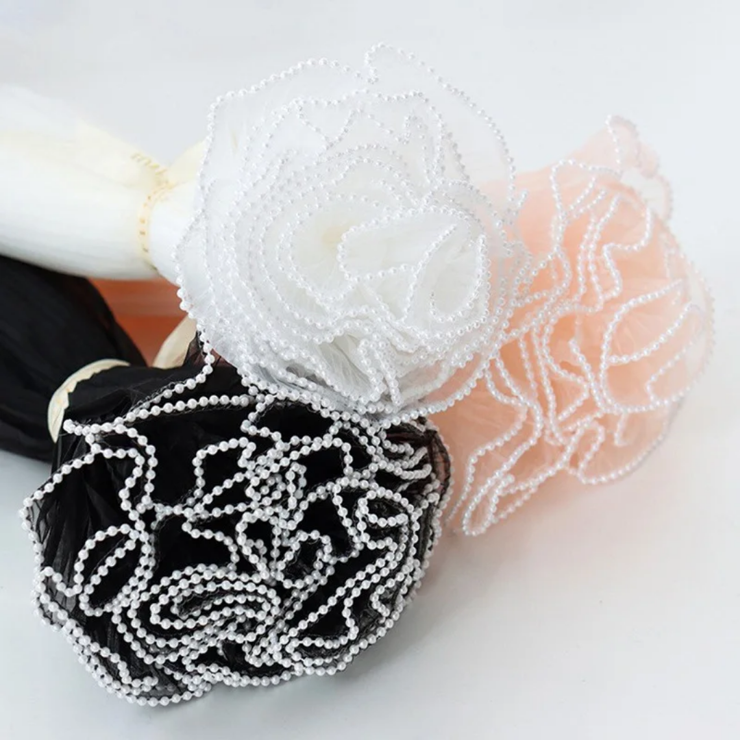 Mesh of pearls.