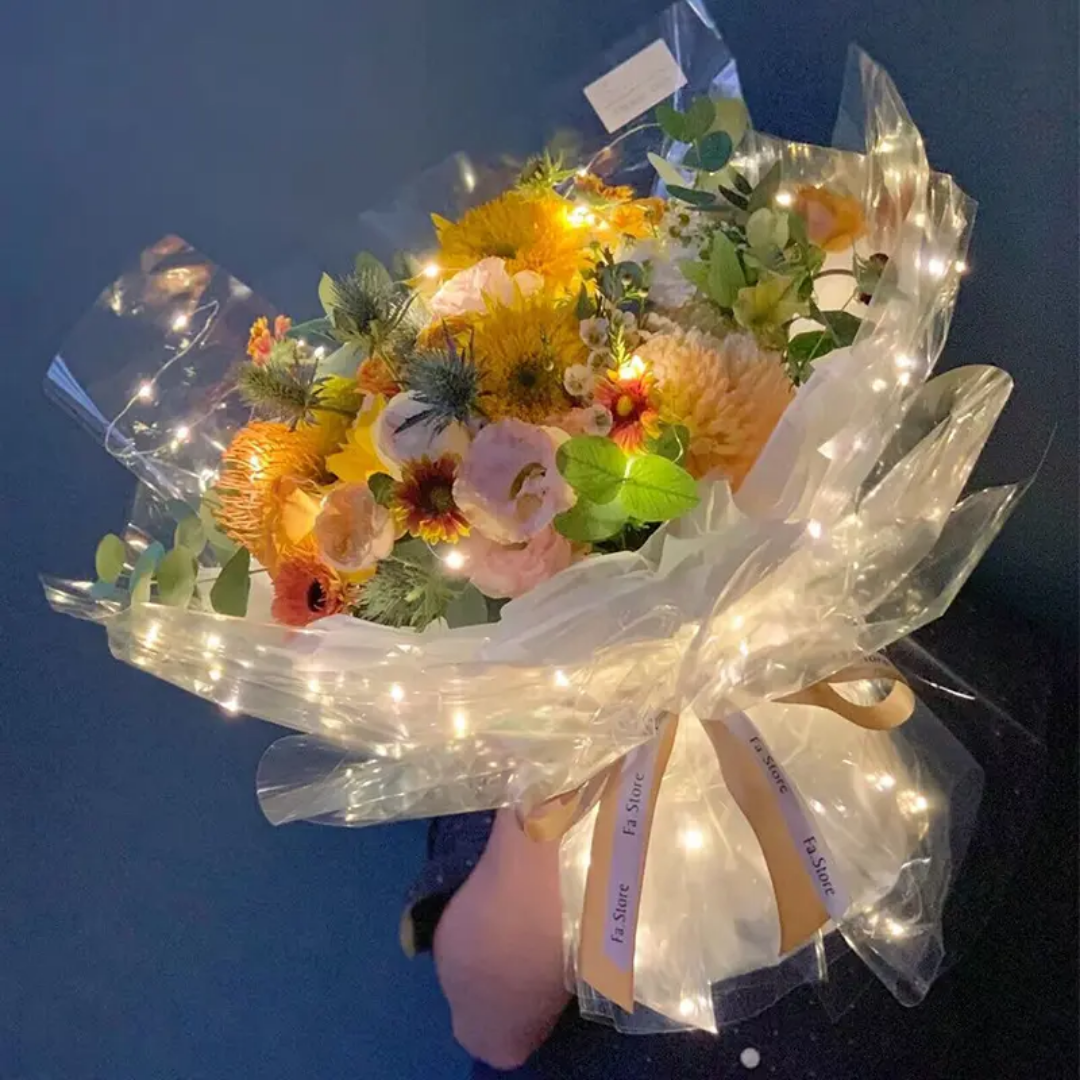 Luminous paper for wrapping