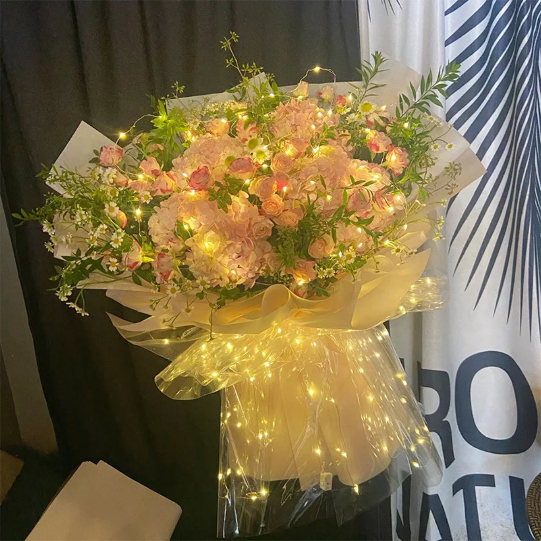 Luminous paper for wrapping