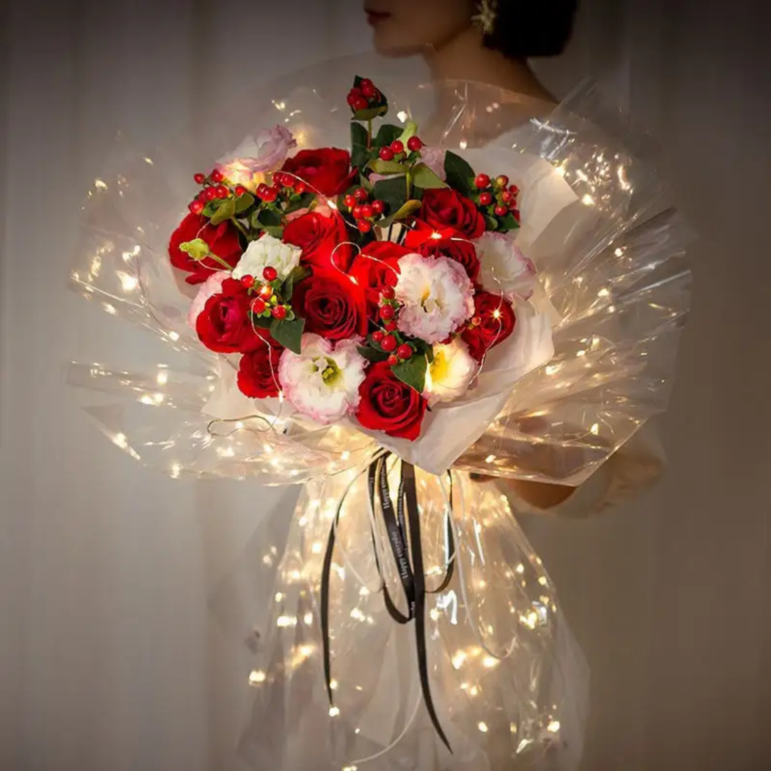 Luminous paper for wrapping